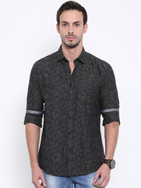 

Killer Men Charcoal Regular Fit Floral Casual Shirt
