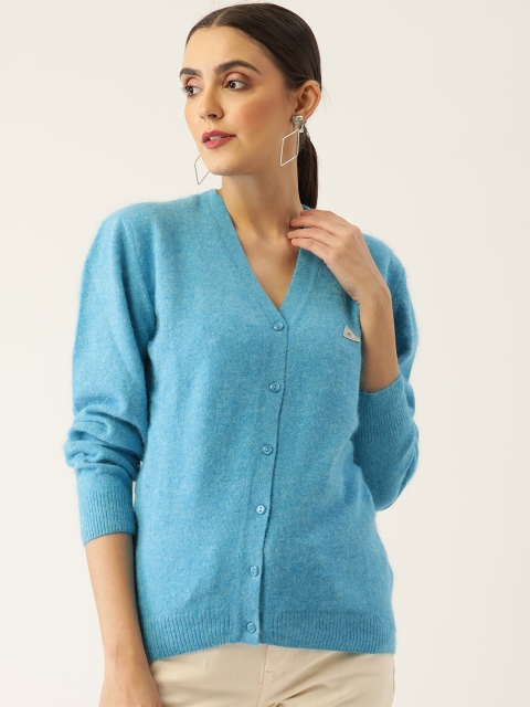 

Monte Carlo Women Blue Solid Cardigan