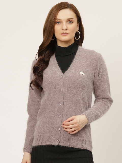 

Monte Carlo Women Taupe Solid Cardigan