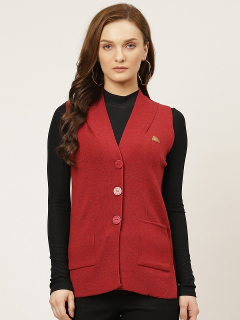 

Monte Carlo Women Red Woollen Cardigan