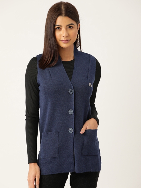 

Monte Carlo Women Navy Blue Woollen Cardigan