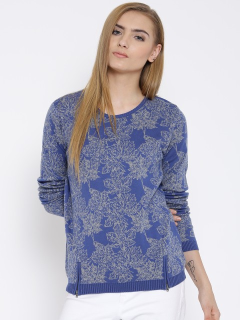 

Vero Moda Women Blue Floral Sweater