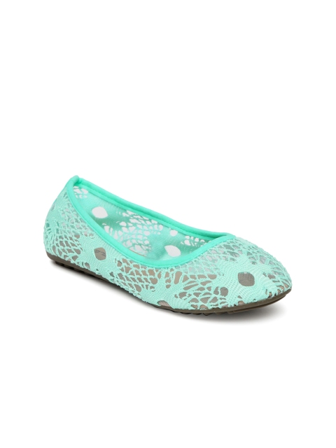 

People Women Turquoise Blue Lace Ballerinas