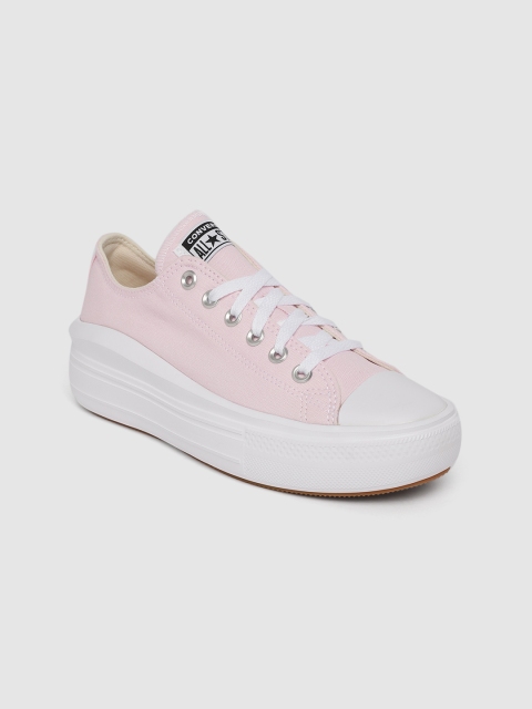 

Converse Women Pink & White Chuck Taylor All Star Move Sneakers