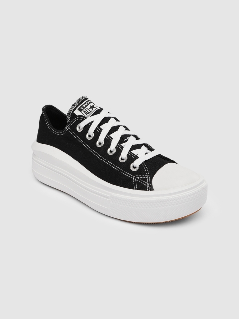 

Converse Women Black Solid Chuck Taylor All Star Move Sneakers