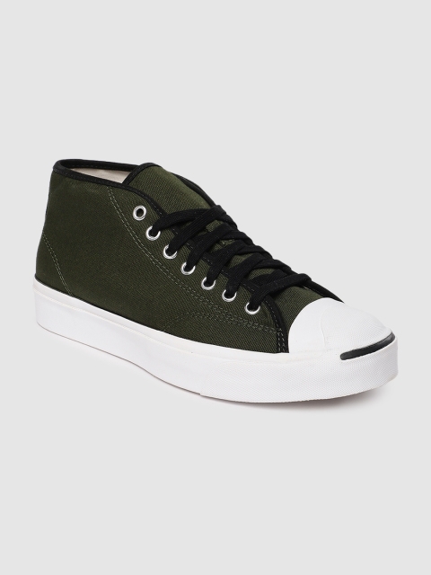 

Converse Men Khaki Jack Purcell Gold Standard Mid Sneakers