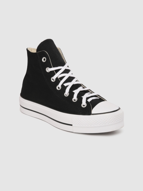 

Converse Women Black Solid Chuck Taylor All Star Lift High-Top Sneakers
