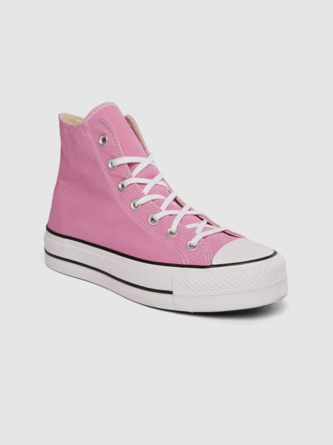 

Converse Women Pink Solid Chuck Taylor All Star Lift High-Top Sneakers