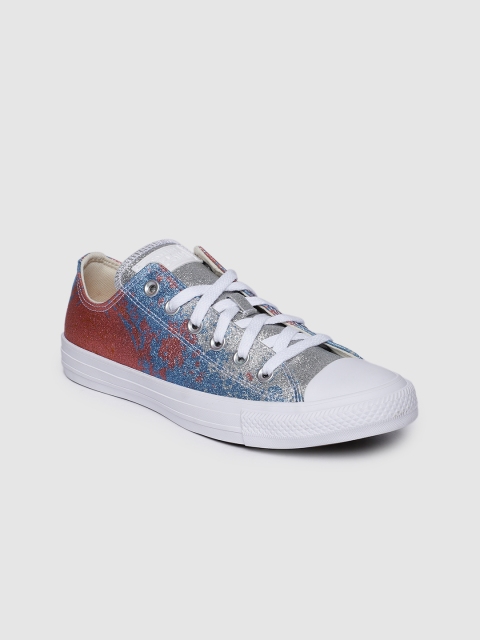 

Converse Women Blue & Red Chuck Taylor All Star Colourblocked Sneakers