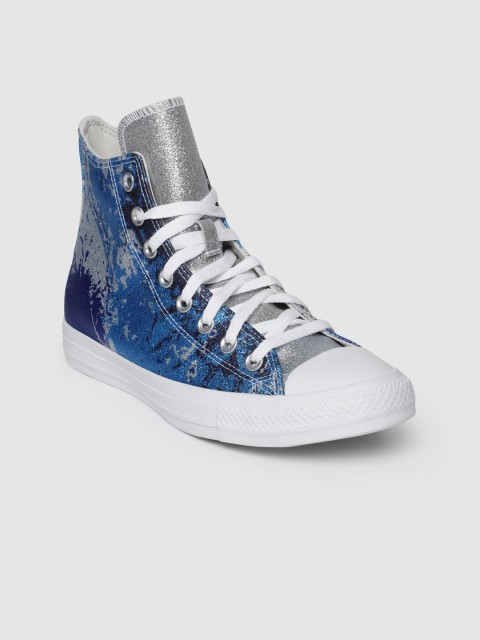 

Converse Women Blue Printed Chuck Taylor All Star High-Top Sneakers