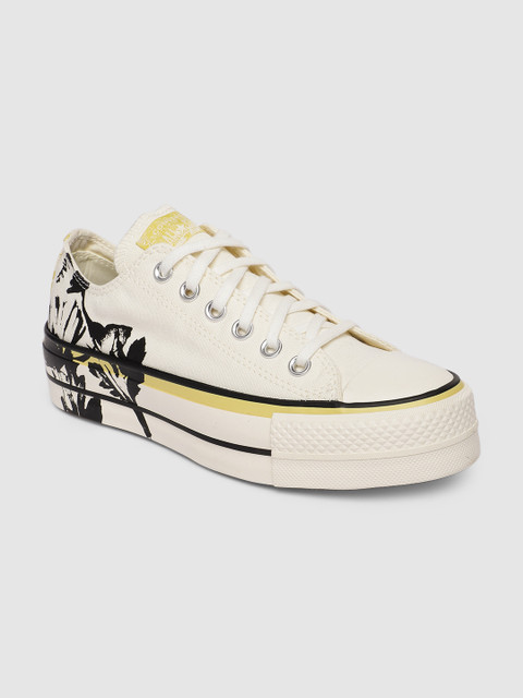 

Converse Women Off White Printed Sneakers