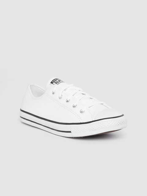 

Converse Women White Solid Leather Sneakers