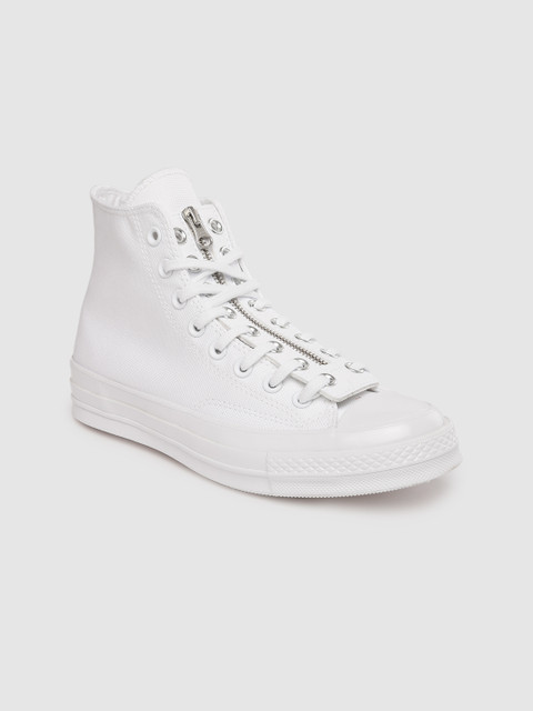 

Converse Women White Solid Chuck 70 Zip High-Top Sneakers