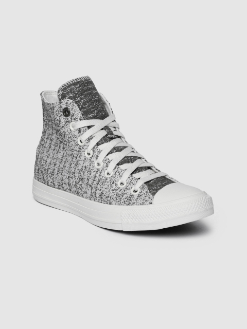 

Converse Women Off-White & Olive Green Chuck Taylor All Star Textured High-Top Sneakers