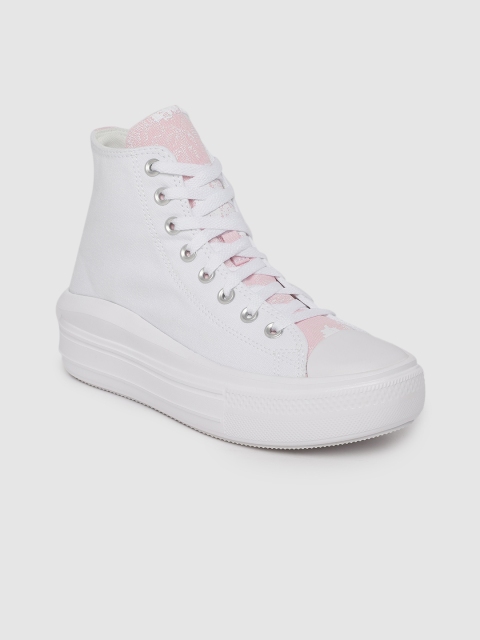 

Converse Women White Chuck Taylor All Star Move High-Top Sneakers