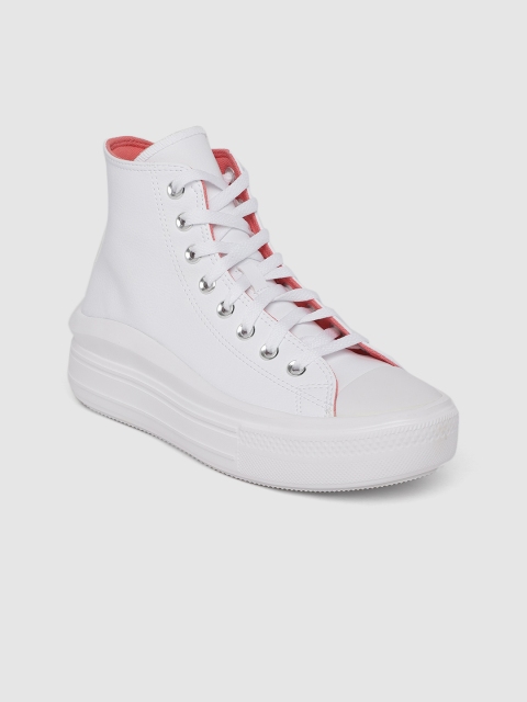 

Converse Women White Chuck Taylor All Star Move High-Top Sneakers