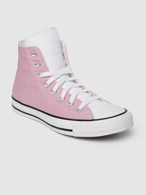 

Converse Men Pink Chuck Taylor All Star Colourblocked High-Top Sneakers