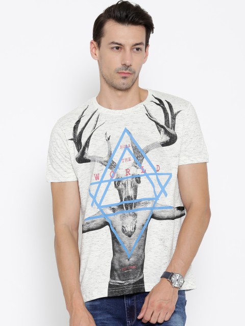 

Status Quo Men White Printed T-shirt