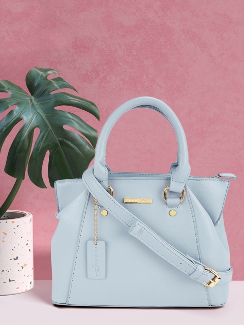 

Forever Glam by Pantaloons Blue Structured Handheld Bag