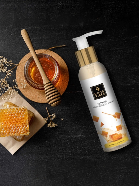 

Good Vibes Moisturizing Honey Face Wash 200 ml, Transparent