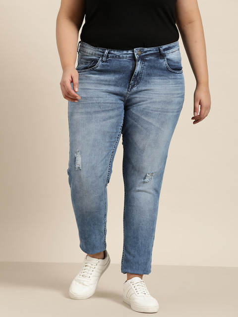

Sztori Women Blue Skinny Fit Mildly Distressed Light Fade Stretchable Jeans