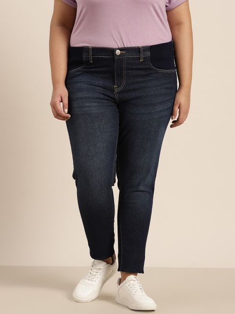 

Sztori Women Plus Size Blue Skinny Fit Light Fade Stretchable Jeans