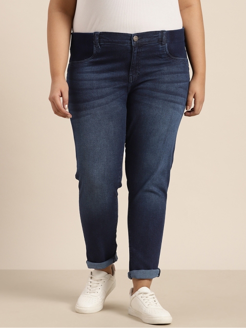 

Sztori Women Plus Size Blue Skinny Fit Light Fade Stretchable Jeans