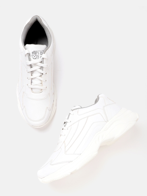 

Mast & Harbour Men White Solid Sneakers