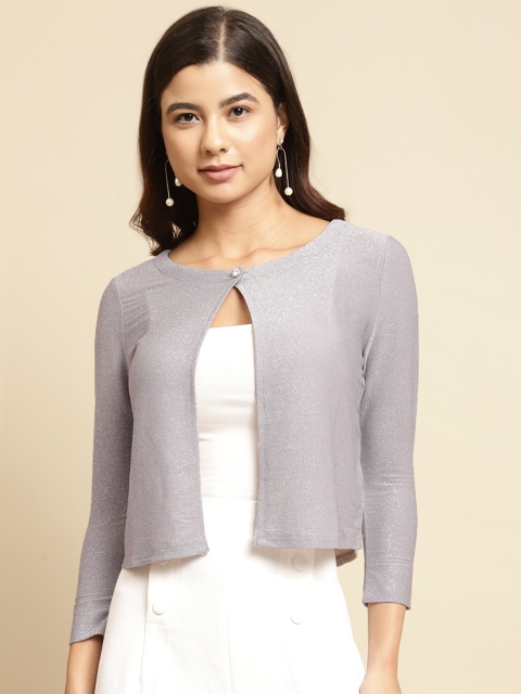 

COVER STORY Women Grey Solid Monochrome Shrug