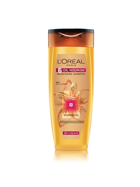 

LOreal Paris 6 Oil Nourish Dry & Dull Hair Shampoo - 192.5 ml, Yellow