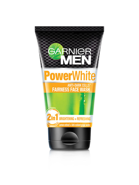 

Garnier Men Power White Anti-Dark Cells Fairness Face Wash 100 g, Black
