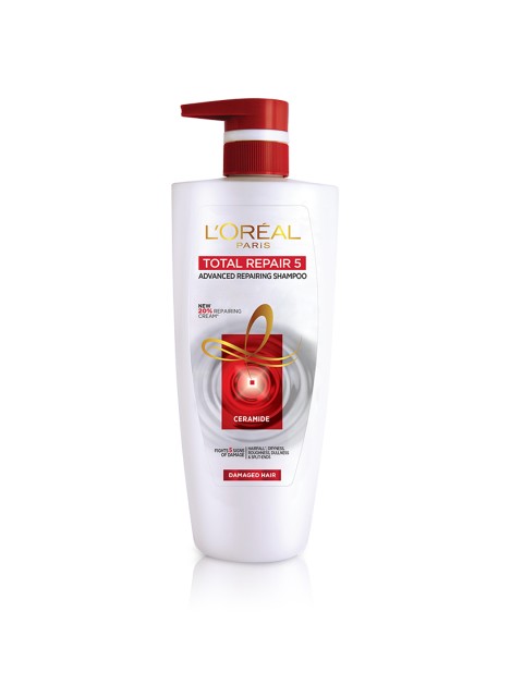 

LOreal Unisex Total Repair 5 Shampoo 704 ml, White