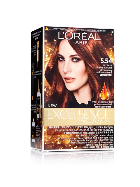 

LOreal Paris Excellence Fashion Hair Colour - Shade 5.54 Intense Warm Auburn, Brown