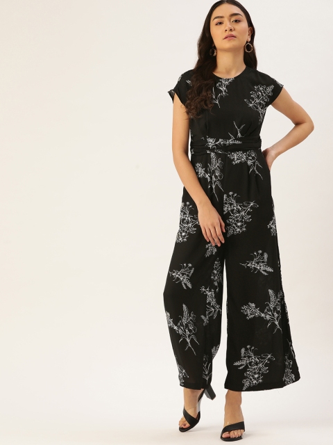 

DressBerry Women Black & White Printed Basic Jumpsuit