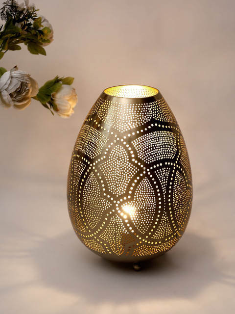 

Fabindia Copper-Toned Set of 2 Textured Contemporary Table Lamps