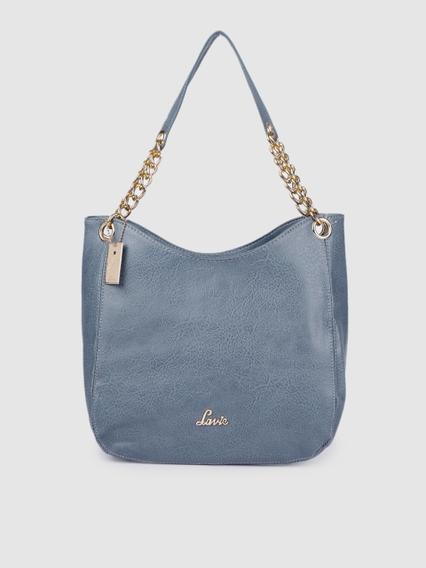 

Lavie Blue Structured Embellished Shoulder Bag