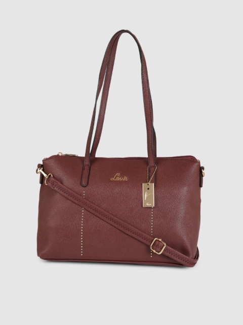 

Lavie Maroon PU Structured Shoulder Bag