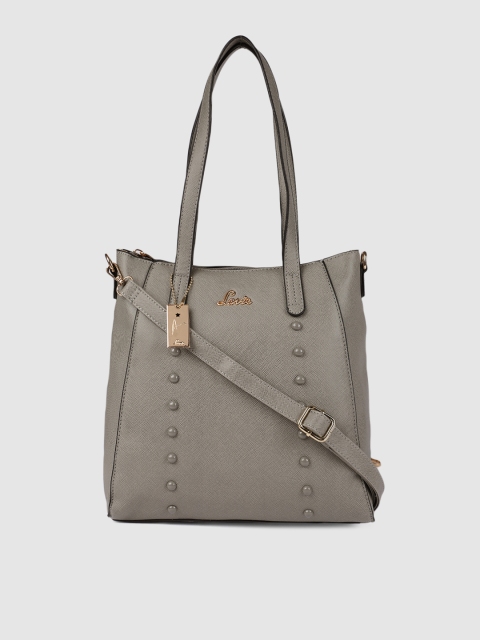 

Lavie Grey Embellished Structured Shoulder Bag