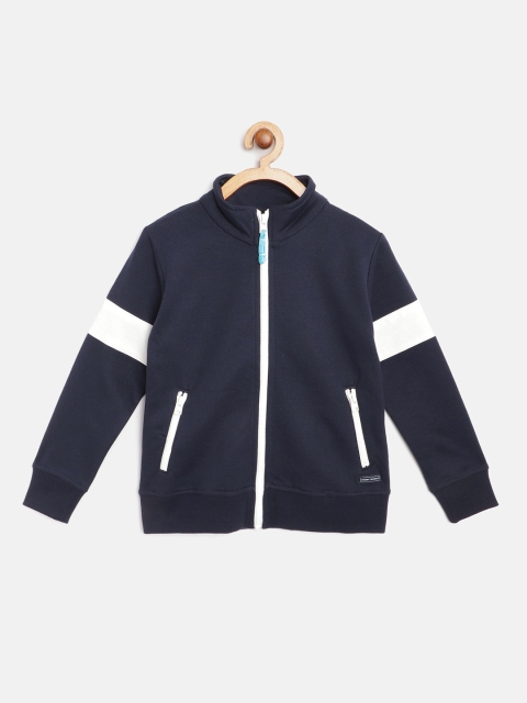 

Cherry Crumble Boys Navy Blue & White Pure Cotton Sweatshirt