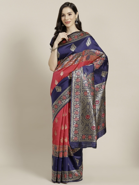 

Mitera Red & Goldend Ethnic Motifs Zari Celebrity Kanjeevaram Saree