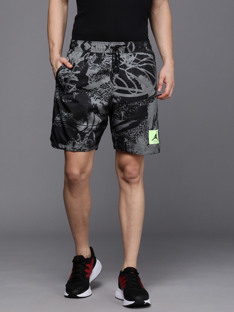 

Nike Men Black Printed Mid-Rise POOLSIDE Sports Shorts