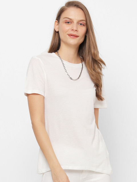 

FOREVER 21 Women White Regular Top