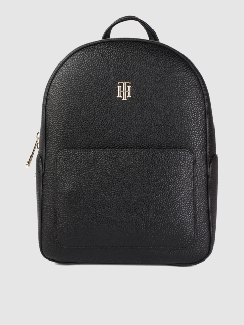 

Tommy Hilfiger Women Black Solid Backpack
