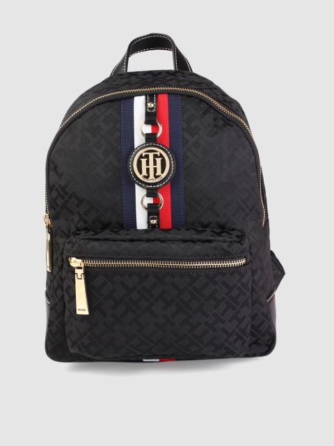 

Tommy Hilfiger Women Black Printed Backpack