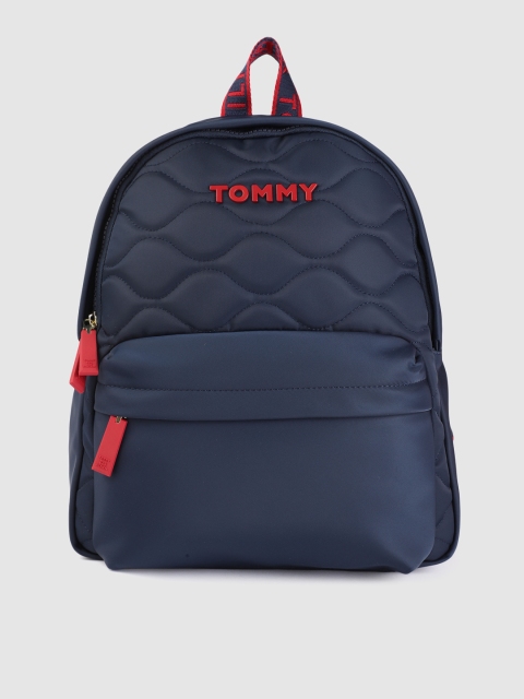 

Tommy Hilfiger Women Navy Blue Quilted Backpack