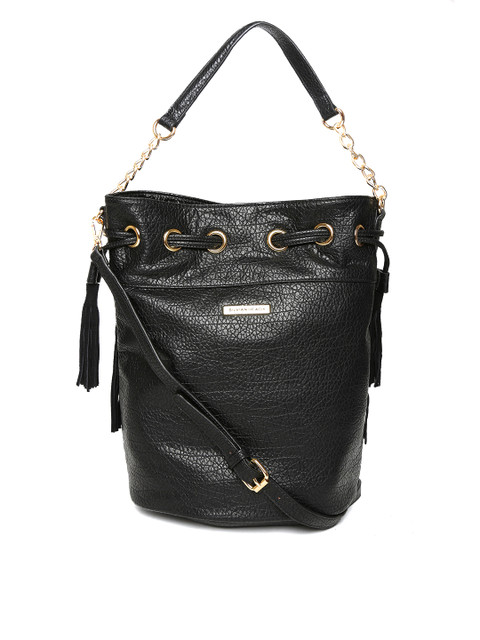 

Silvian Heach Black Textured Fringed Shoulder Bag