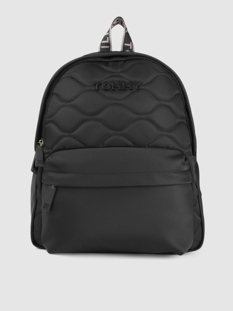 

Tommy Hilfiger Women Black Quilted Backpack