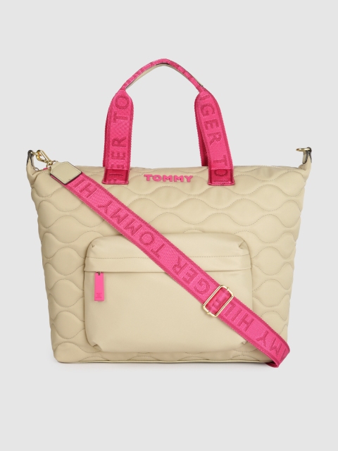 

Tommy Hilfiger Women Beige Quilted Shoulder Bag