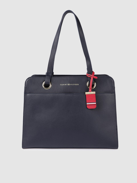 

Tommy Hilfiger Blue PU Structured Shoulder Bag