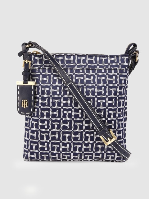 

Tommy Hilfiger Blue Printed Structured Sling Bag
